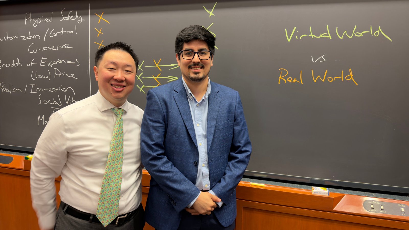 Ricardo Sandoya en un aula de Harvard Business School
